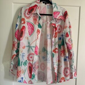 Women’s Colorful Fruit Print Shirt